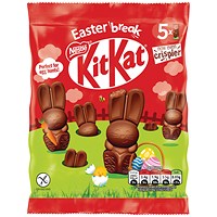 Nestle KitKat Bunny Milk Chocolate Easter Figure (Pack of 5)
