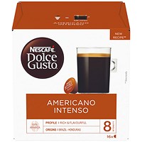 Nescafe Dolce Gusto Americano Intenso Coffee, 16 Capsules, Pack of 3