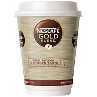 Nescafe & Go Gold Blend Black Coffee, Sleeve of 8 Cups