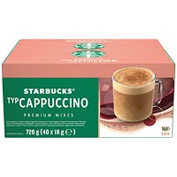 Starbucks Cappuccino Premium Instant Coffee Sachets, Pack of 40