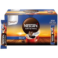 Nescafe Original Decaf Instant Coffee Sachets, Pack of 200