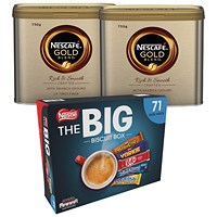 Nescafe Gold Blend Coffee 750g (Pack of 2) Free Nestle Biscuit