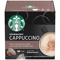 Starbucks Cappuccino Dolce Gusto Capsules, 12 Capsules, Pack of 3