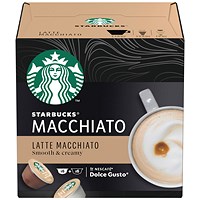 Starbucks Latte Macchiato Dolce Gusto Capsules, 12 Capsules, Pack of 3