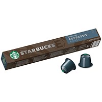 Starbucks Espresso Roast Nespresso Coffee Pods, Pack of 10