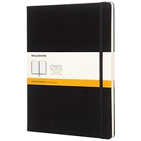 Moleskine Classic Notebook, Hard Cover, Large, Ruled, Extra Large, Black