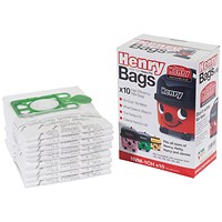 Henry Hoover replacement bags, Fit all sizes of Henry Hetty Harry and James - Pack of 10