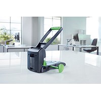 Novus B2200 Sustainable Re+New Heavy Duty Black/Green Hole Punch (200 Sheet Capacity)