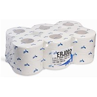 Esfina 2-Ply Mini Jumbo Toilet Roll, 150m, White, Pack of 12