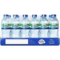 Buxton Still Natural Mineral Water, Plastic Bottles, 500ml, Pack of 24