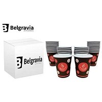 Belgravia Red Tea & Coffee Paper Cups, 227ml, Pack of 50