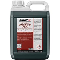 Janit-X Professional Green Washing Up Liquid, 5 Litre