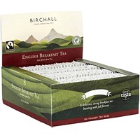 Birchall English Breakfast String & Tagged Tea, Pack of 100
