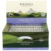 Birchall Earl Grey String & Tagged Tea Bags, Pack of 100