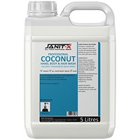 Janit-X Professional Coconut Hand Body & Hair Wash, 5 litre
