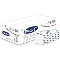 Bulky Soft Premium Hand Towels, Z-Fold, 2Ply, White, Pack of 150