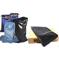 Janit-X Rubble Sacks, 20kg, Black, Pack of 100 Janit-X Rubble Sacks, 20kg, Black, Pack of 100