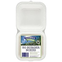 Belgravia Bio CaterPack Burger Boxes, 152x152mm, Pack of 50