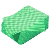 Janit-X Multi Purpose Non Woven Cloths, Green, Pack of 50