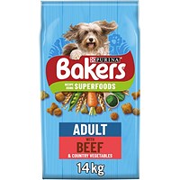 Bakers Adult Beef Dog Food, 14kg