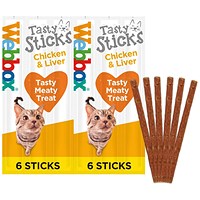 Webbox Cats Tasty Sticks Chicken & Liver, Pack of 6