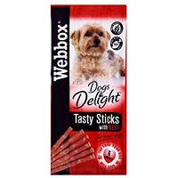 Webbox Small Dogs Delight Tasty Sticks Beef, Pack of 6