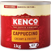 Kenco Cappuccino Instant Coffee Tin, 1kg Kenco Cappuccino Instant Coffee Tin, 1kg
