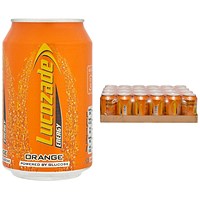 Lucozade Energy Sparkling Orange Drink, 24x330ml Cans