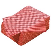 Janit-X Multi Purpose Non Woven Cloths, Red, Pack of 50