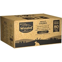 Winalot Meaty Chunks in Jelly, 100g, Pack of 80