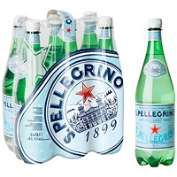 San Pellegrino Sparkling Water, Plastic Bottles, 1 Litre, Pack of 6 San Pellegrino Sparkling Water, Plastic Bottles, 1 Litre, Pack of 6
