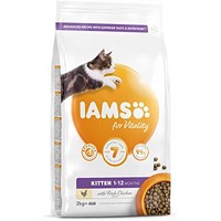 Iams for Vitality Kitten Food Fresh Chicken, 2kg