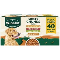 Winalot Perfect Portions in Gravy, 100g, Pack of 40