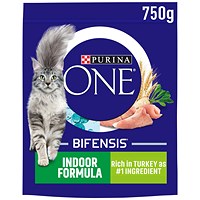 Purina One Indoor Dry Cat Food Turkey & Wholegrain, 750g