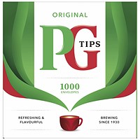 PG Tips Envelope Tea Bags, Pack of 1000 PG Tips Envelope Tea Bags, Pack of 1000