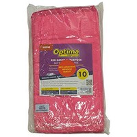 Janit-X Microfibre Cleaning Cloths, Red, Pack of 10