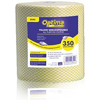 Janit-X Optima All Purpose Non Woven Cloth Roll, 350 Sheet, Yellow