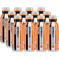 Wow Hydrate Sugar Free Tropical Protein & Vitamin Water, 12x500ml Bottles