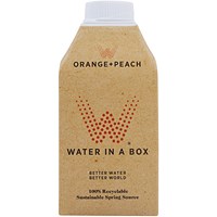 Water in a Box Orange & Peach Water, Cartons, 500ml, Pack of 12