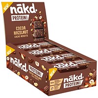 Nakd Cocoa Hazelnut Protein Bar, 45g, Pack of 16