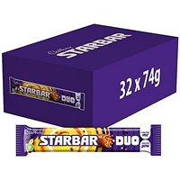 Cadbury Starbar Duo 74g (Box of 32)