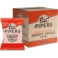 Pipers Gluten-Free Biggleswade Sweet Chilli Crisps Multi-Pack 24 x 40g