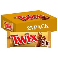 Twix Twin Chocolate & Caramel Bars 25 x 50g