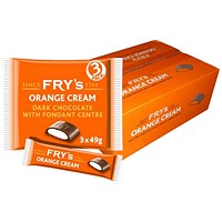 Fry's Chocolate Orange Cream Dark Chocolate Bars with Orange Cream Fondant 3 x 49g 16 x 157g F