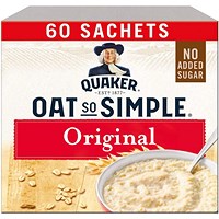 Quaker Oat So Simple No Added Sugar Original 60 x 27g Sachets 1 x 60 Boxed
