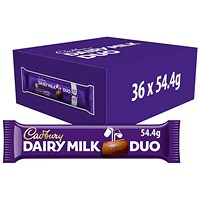 Cadbury Dairy Milk Duo Chocolate Bars 36 x 54.4g