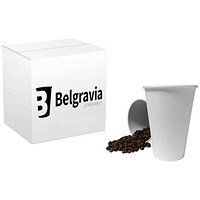 Belgravia Single Walled Paper Cups, 341ml, White, Pack of 50