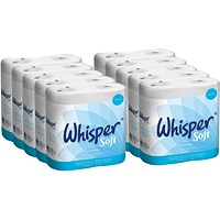 Esfina Whisper Soft 2-Ply Luxury Toilet Roll, White, Pack of 40