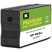 Q-Connect Remanufactured Inkjet Cartridge High Yield Black For HP 3JA30AE RIC963XL-K