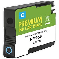 Q-Connect Remanufactured Inkjet Cartridge High Yield Cyan For HP 3JA27AE RIC963XL-C